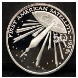 1oz Marshall Islands USA Satellite silver proof