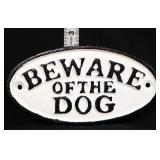Cast iron Beware Of The Dog sign