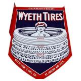 Metal 15.5x23.5 Wyeth Tires flange sign
