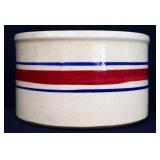 Vintage stone butter crock w/ stripe