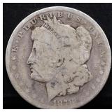 1878 Morgan silver dollar