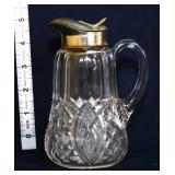 Vintage clear glass syrup dispenser