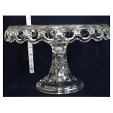 Vintage clear 12in wide cake stand