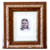 Vntg framed 27x31 lady portrait see photos NO SHIP