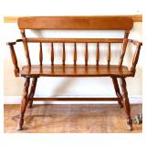 Vintage maple farmhouse bench