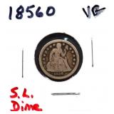 1856O seated liberty dime