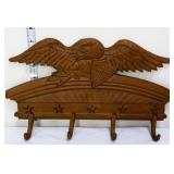 Cast iron eagle hanging coat hooks