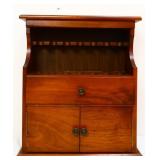 Vntg wood pipe cabinet