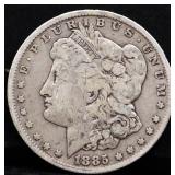 1885O Morgan silver dollar