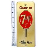 Metal 3.25x8.75 7Up door push