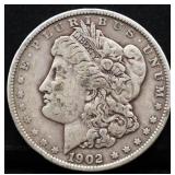 1902 Morgan silver dollar