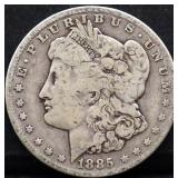 1885O Morgan silver dollar