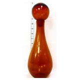 Empoli amber decanter w/ large ball stopper