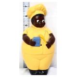 Vntg chalkware Americana string holder w baker hat