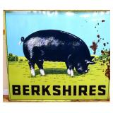 Vntg dbl side metal 48x42 Berkshires sign