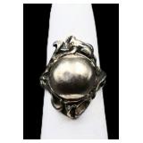 Sterling unique ball ring