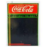 Vtg metal 19x27 Coca Cola menu board