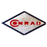 Vntg metal 66x33.5 Conrad adv sign NO SHIPPING