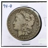 1894O Morgan silver dollar