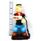 Cast iron Popeye with anchor figure