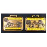 Lot of 2 Paydozer Payloader Equipment watch fobs