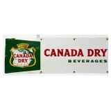 Vntg porcelain 30x10 Canada Dry adv sign