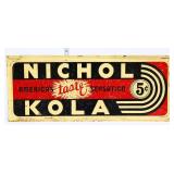 Vntg metal 27.5x11 Nichol Kola sign