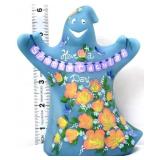 Fenton 6in blue Spooktacular Day ghost R Worstell