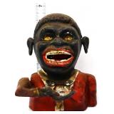 Vntg cast iron Americana mechanical bank