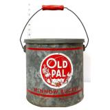 Vintage Old Pal minnow bucket