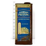 Vntg 1/2 gallon Eveready Prestone can