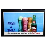 Framed 27.5x17 Dr Pepper Have A Ball adv