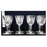 6 Waterford Lismore claret wine glasses