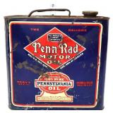 Vntg 2gal Penn Rad Motor Oil can