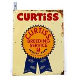 Vtg metal 11x14 Curtiss Breeding Service sign