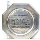 Vntg metal The Silverton train plate