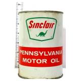 Vntg 1qt Sinclair Motor Oil can, full NO SHIPPING