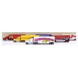 Lot of 6 die cast race team semi trucks