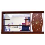 MCM 42x21 shadow box clock shelf NO SHIP