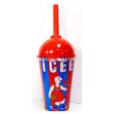 Lighted 40in Icee Bear cup store display, works
