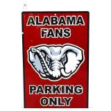 Metal 12x18 Alabama Fans Parking sign