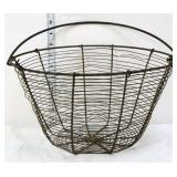 Vintage metal egg basket