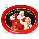 Metal Coca Cola Santa Claus tray