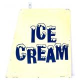 Vntg metal 17x18 Ice Cream truck sign
