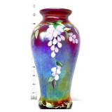 Fenton ruby red stretch wisteria Heirloom vase