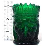 Green Native American chief toothpick holder