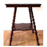 Vintage oak square top stand table
