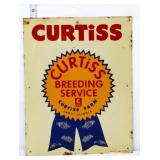 Vtg metal 11x14 Curtiss Breeding Service sign