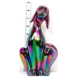 Mosser amethyst carnival 8.5in sitting hound dog