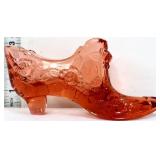 Fenton pink shoe with roses